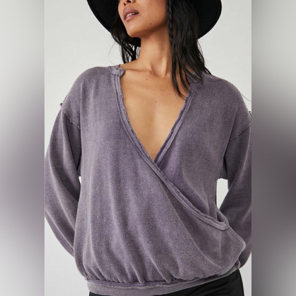 Free People| ‘Anyway Tee’ Wrap Sweater